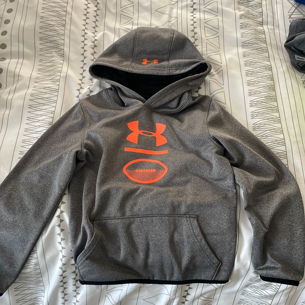Youth Small UA football decal hoodie